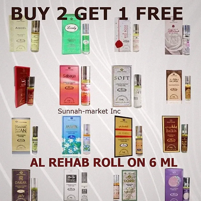 AL-REHAB OIL PERFUME ROLL-ON 6ML / ALCOHOL-FREE(BUY 2 GET 1 FREE)