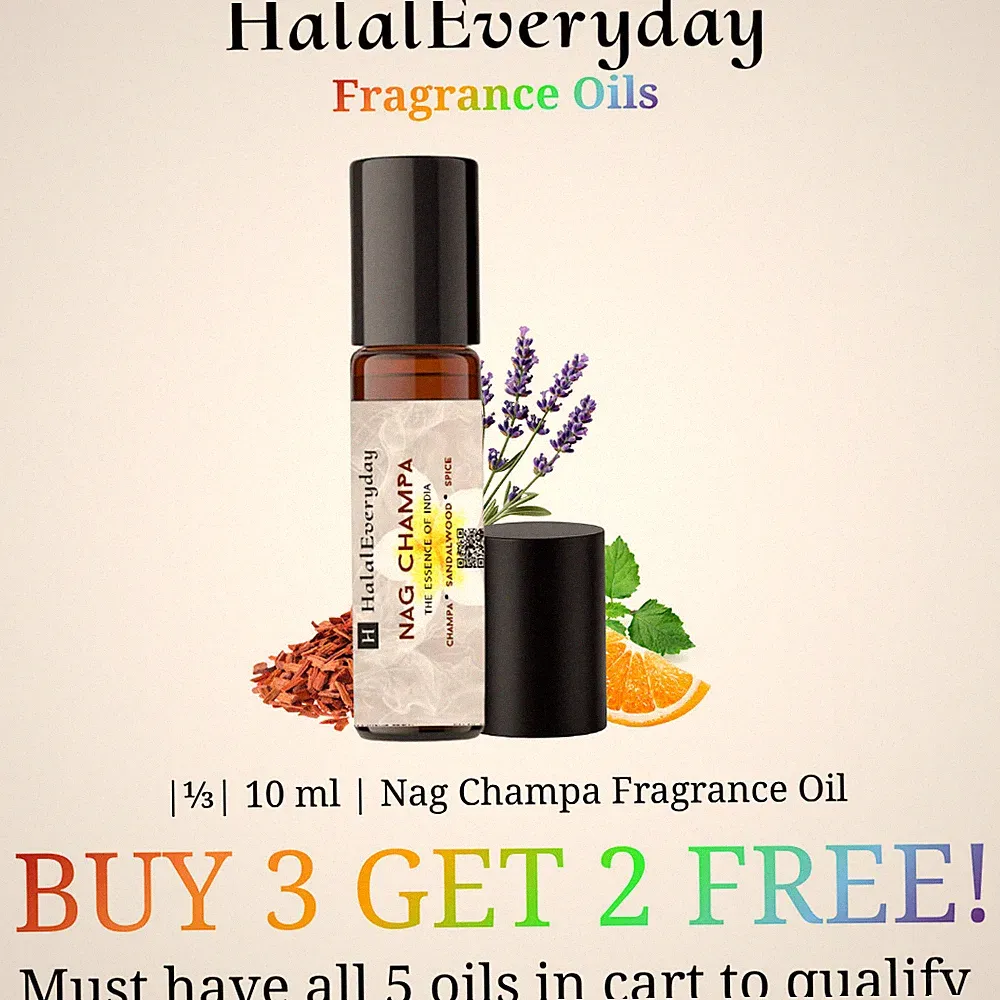 Nag Champa Fragrance / Body Oil - Premium Quality Scent Roll On - 1/3 oz 10ml